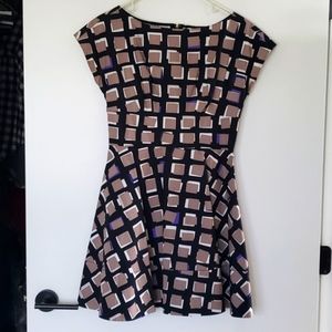 kate spade new york Geometric Fit & Flare Dress